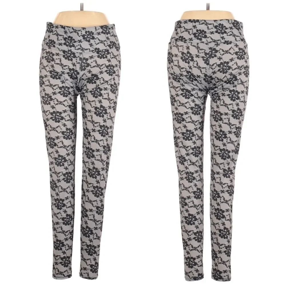 ONZIE Floral Lace Print Leggings S/M